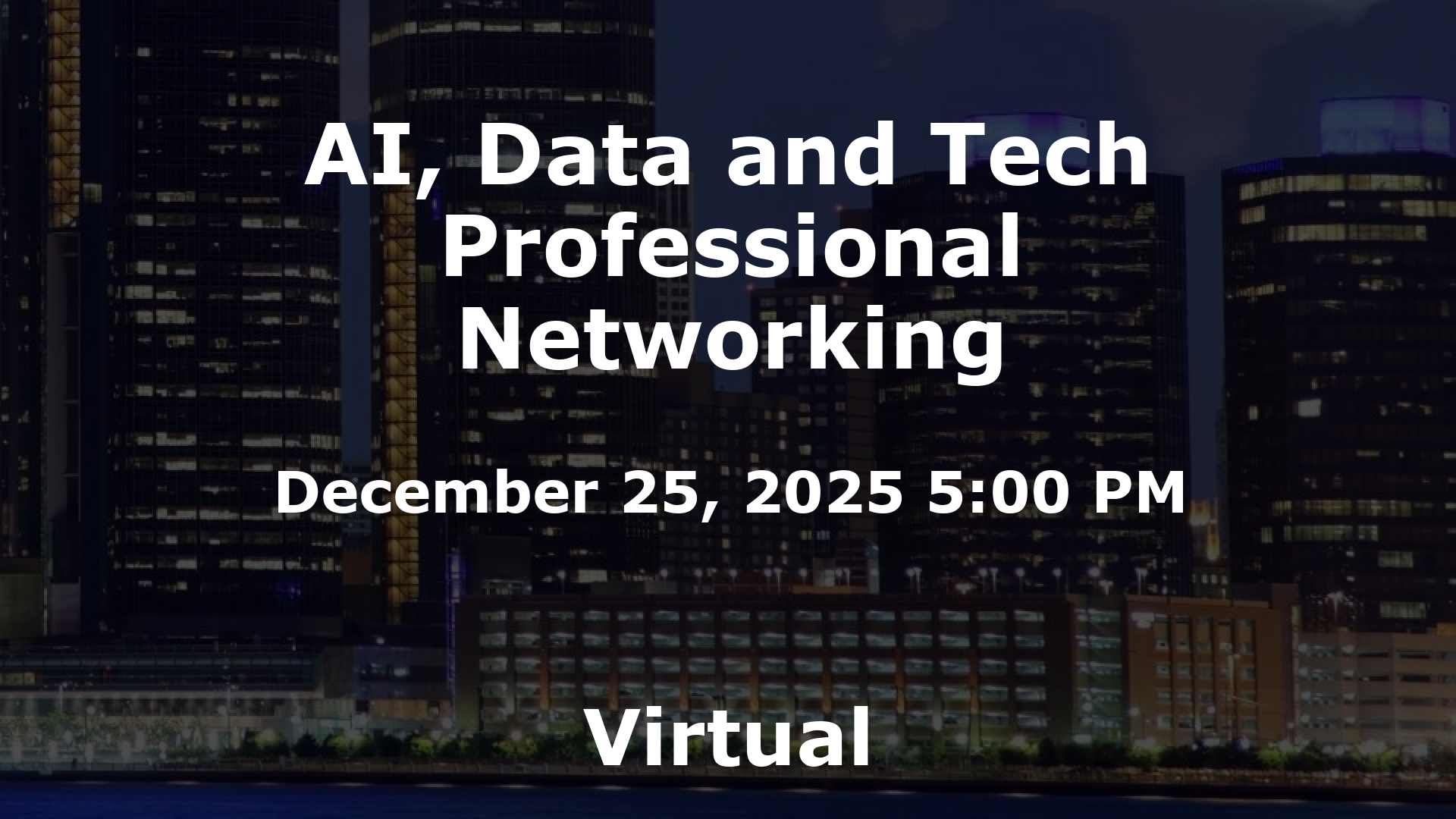 AI, Data and Tech Professional Networking event image